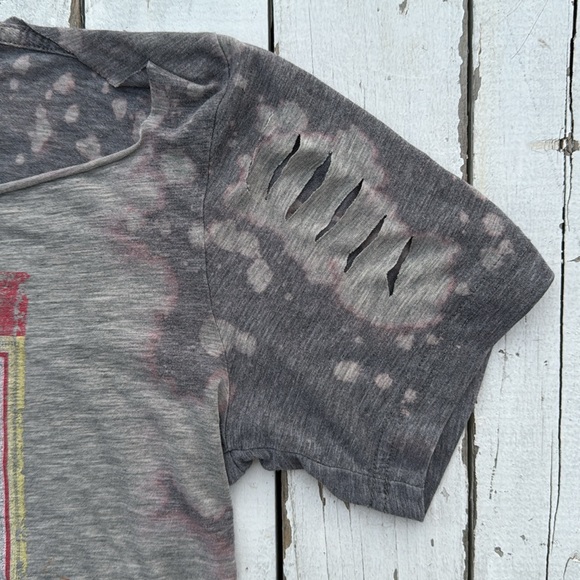 Stolichanaya Vodka Distressed Cropped Tee - Picture 3 of 3